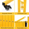 Metal Expandable Barricade Gate, Portable Retractable Fence Outdoor with Lockable Casters, Folding Security Barrier for Crowd Control, Events - 4 of 4