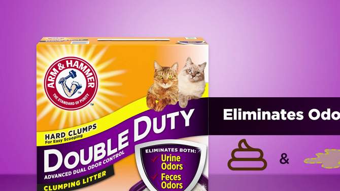 Arm & Hammer Double Duty Advanced Odor Control Clumping Cat Litter , 2 of 14, play video