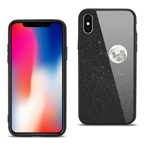 Reiko iPhone X/iPhone XS Hard Glass Design TPU Case with Universe Pattern - 1 of 4