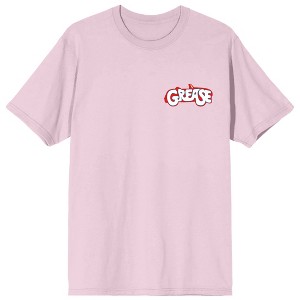 Grease Tell Me About It, Stud Women's Pink Short Sleeve Crew Neck Sleep Shirt - 1 of 4