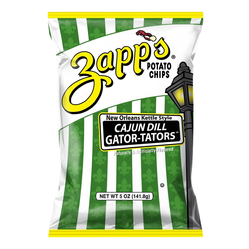 UPC 083791070070 product image for Zapp's New Orleans Kettle Style Cajun Dill Gator-Tators Potato Chips - 5oz | upcitemdb.com