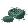 WJSHome Loveseat Bubble Sofa with Ottoman, Curved Couch, Comfy Upholstered Sofa, Mesh Fabric 3D Honeycomb Shape Modern Couch - 3 of 4