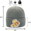 Beanie for Kids and Adults Winter Hat – Beanie with Garfield Patch Licensed (One Size) - 2 of 4