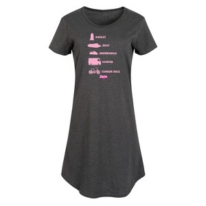 Women's - Barbie - Barbie Vehicles Graphic T-shirt Dress - 1 of 4