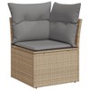 vidaXL Garden Sofa Set Grey PE rattan Large Modular Garden Sofa Set - 3 of 4