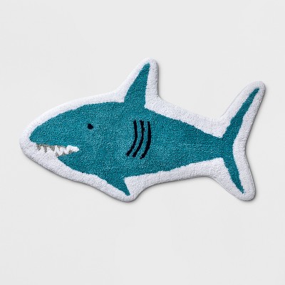 Shark Bath Rug Blue - Pillowfort™ : Target