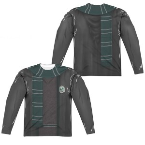 Men's Harry Potter Slytherin Thin Scarf Long Sleeve Costume T-Shirt - 1 of 4