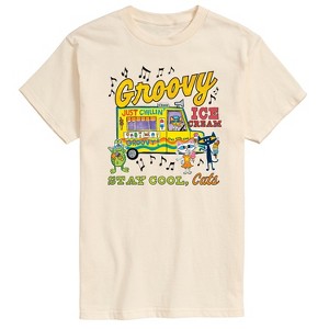 Men's - Pete the Cat - Groovy Ice Cream Truck Men's Short Sleeve Graphic T-Shirt Short Sleeve Graphic T-Shirt - 1 of 4