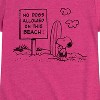 Girls' - Peanuts - No Dogs Allowed Fitted Short Sleeve Graphic T-Shirt - 2 of 4