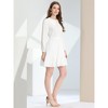 INSPIRE CHIC Women's Casual Above Knee Ruffle Hem A-Line Long Sleeve Dress - 4 of 4