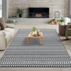 Area Rug for Luxury Living Room Machine Washable Abstract Line Accent Carpet Low Pile Bedroom Rug - 2 of 4