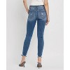 Women's High Rise Distressed Hem Skinny Jean - LOVERVET - 3 of 4