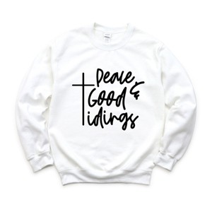 Simply Sage Market Good Tidings Cursive Sweatshirt - 1 of 4