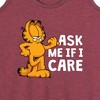 Women's - Garfield - Ask Me If I Care Graphic Racerback Tank - 2 of 4