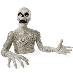 BOO BOX 36"  Groundbreaking Mummy - Scary Outdoor Halloween Decorations for Porch or Yard - 1 of 4