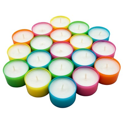 96-Pack Multicolor Palm Wax Scented Tealight Candles