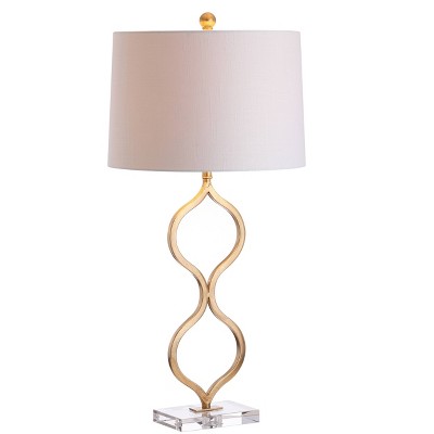 31.5" Metal/Crystal Levi Table Lamp (Includes LED Light Bulb) Gold - JONATHAN Y