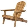 Foldable Acacia Wood Patio Accent Chair With Stackable Arm Rest,Slatted Seat And Back,Adirondack Chairs Folding,Patio Chair Outdoor -Maison Boucle - 3 of 4