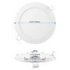 Luxrite 6 Inch Ultra Thin LED Recessed Light with J-Box, 12W, 5 Color Selectable 2700K - 5000K, Dimmable Wafer Light, 1000 Lumens, IC Rated 4 Pack - 4 of 4