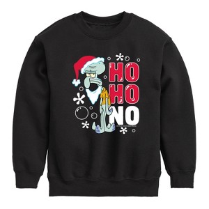 Boys' - SpongeBob SquarePants - Ho Ho No Graphic Long Sleeve Fleece Sweatshirt - 1 of 4