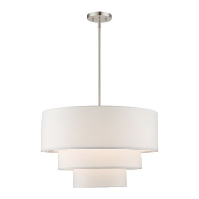 Livex Lighting Carrington 4 - Light Pendant in  Brushed Nickel