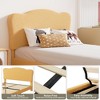 GustoWave Upholstered Bed Frame, with Scallop Headboard - 4 of 4