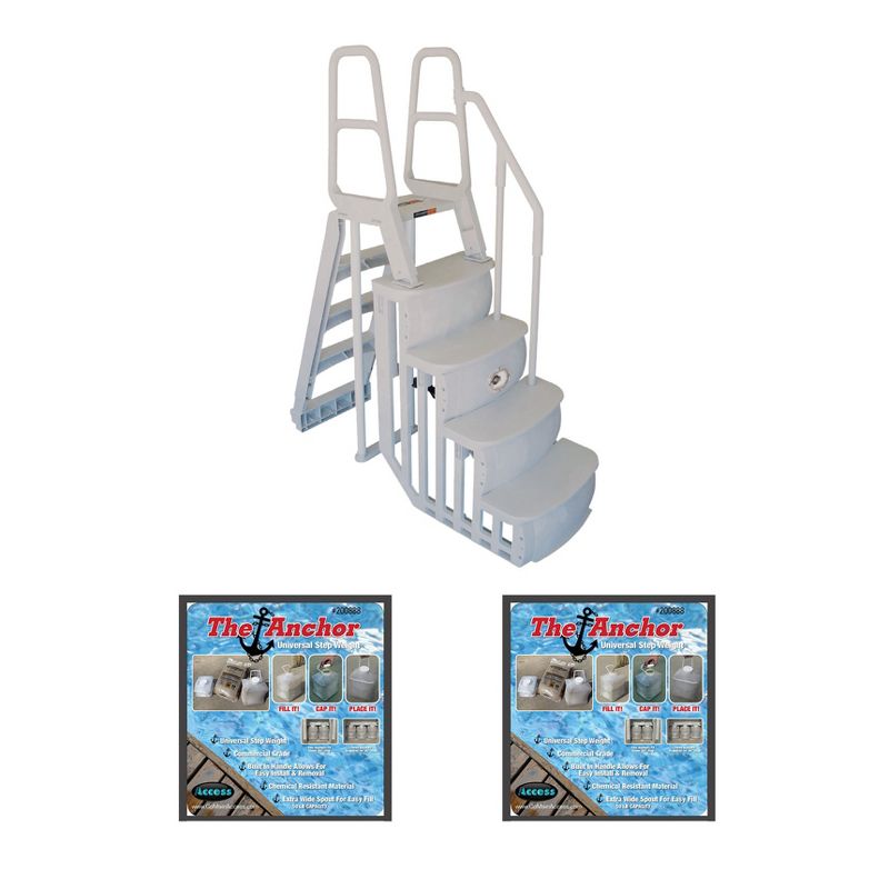 Main Access 200100T Above Ground Pool Step and Ladder System + 2 Sand Weights, 1 of 7