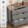 47.2-Inch Fluted 6-Drawer Wood Dresser Modern Chest of Drawers&Storage Organizer for Bedroom,Living Room,Hallway,Entryway - 3 of 4
