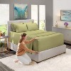 Hearth & Harbor 6 Piece Sheet Set, Extra Deep Pocket Sheets Fits Mattress up to 21", Soft Microfiber Sheets - 2 of 4