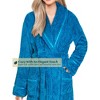 PAVILIA Women Plush Fleece Robe, Soft Textured Bathrobe, Lady Cozy Spa Long Robes, Fuzzy Satin Waffle Trim - 3 of 4