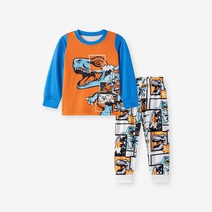 MyKids-USA Spring and Autumn Baby Kids Boys Cartoon Pattern Long Sleeves Top and Pants Casual Pajamas Clothing Set - 1 of 4