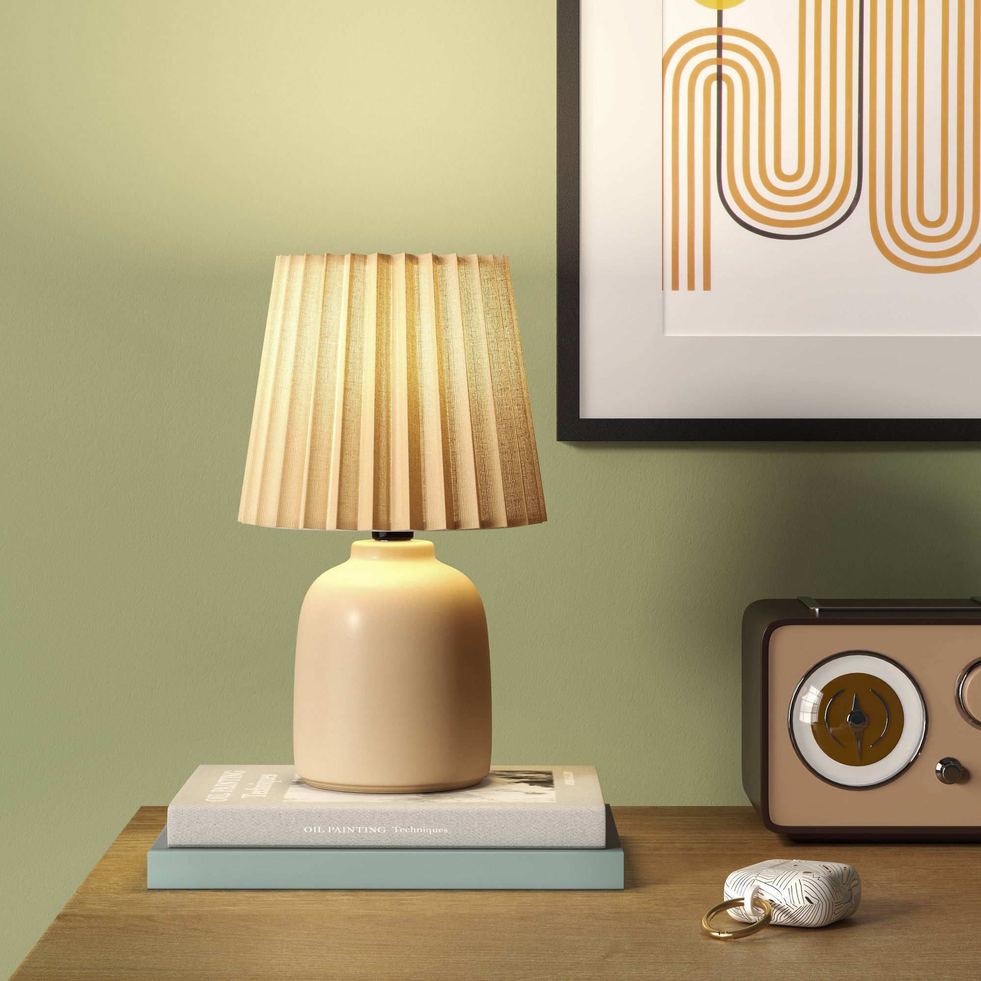 Mini Ceramic Lamp Neutral - Room Essentials™