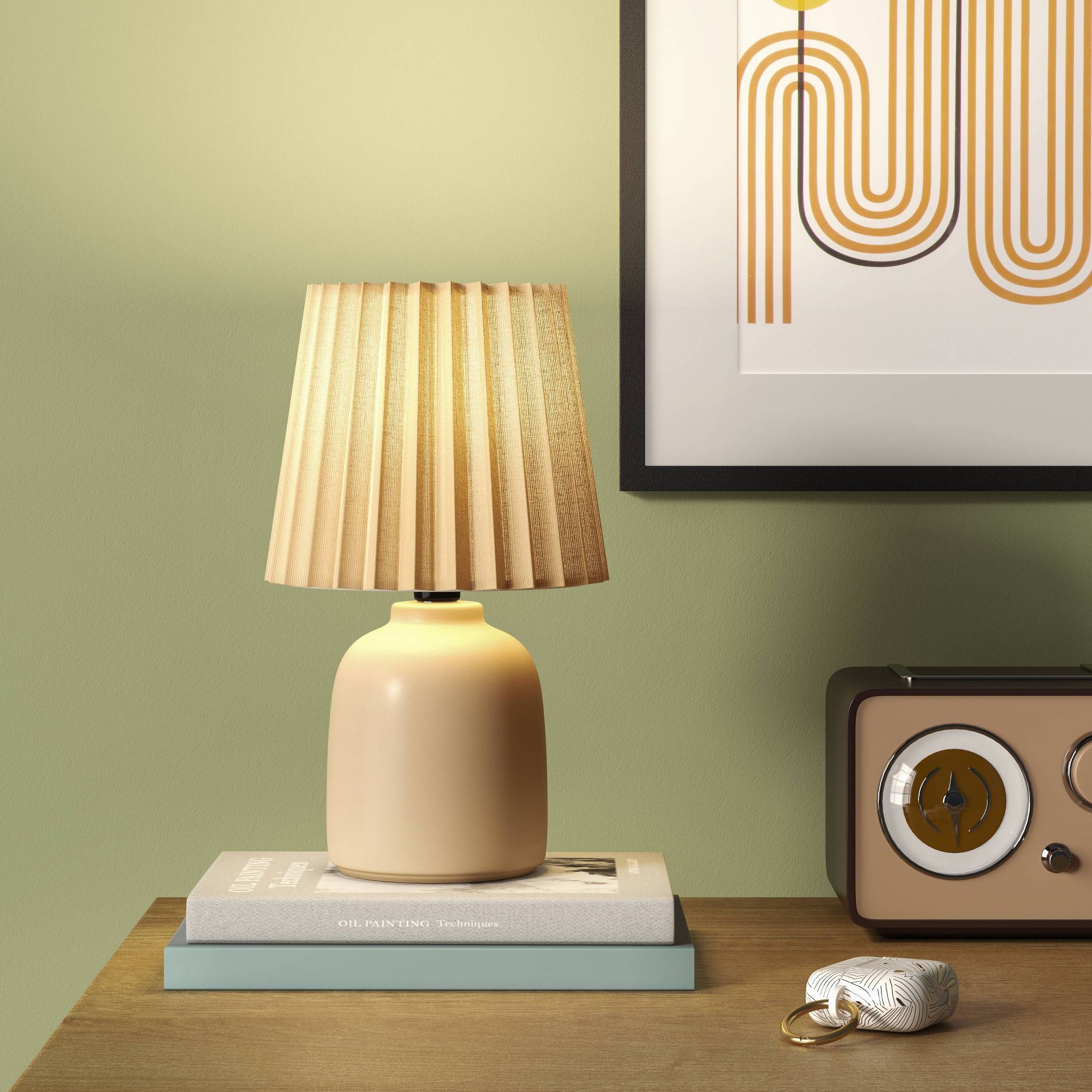 Mini Ceramic Lamp Neutral - Room Essentials™