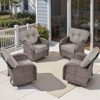 Buenhomino Outdoor Patio Wicker Swivel Chairs - Set of 4 Outside Rattan Rocker Glider Chair Rocking Armchairs for Front Porch Balcony Yard Deck - 2 of 4