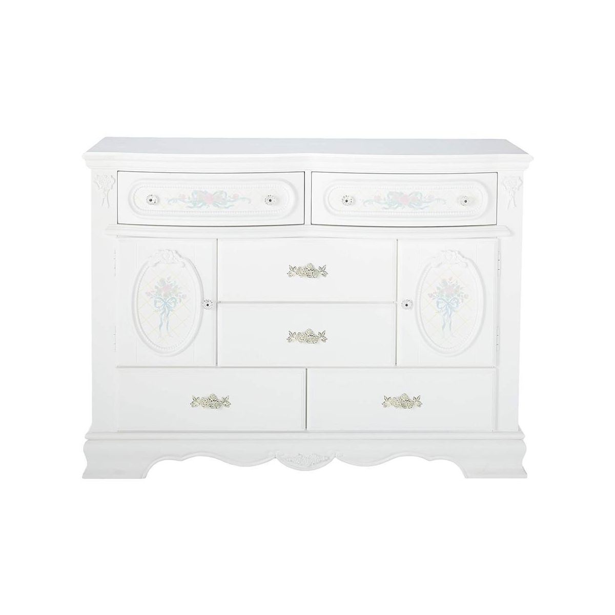 52" Flora Decorative Storage Drawer White Finish - Acme Furniture: Fixed Shelf, 5 Drawers, No Assembly Required - thumbnail 6