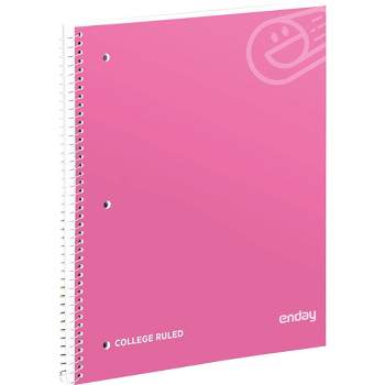 Enday 1-Subject Collage Ruled Spiral Notebook - 100 Sheets