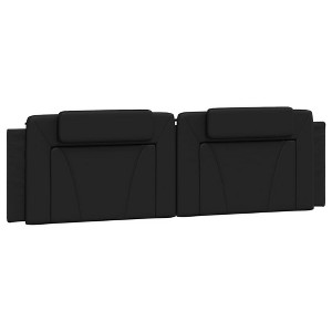 vidaXL Headboard Cushion Bedroom Upholstered Pillow Back Headboard Faux Leather - Black 72" - 1 of 4