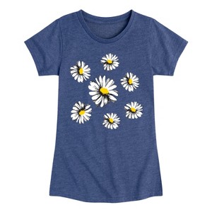 Girls' - Instant Message - Daisies Fitted Short Sleeve Graphic T-Shirt - 1 of 4