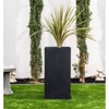 Rosemead Home & Garden, Inc. Rectangular Concrete Outdoor Planter Pot Black 8.7"x8.7" - 2 of 4