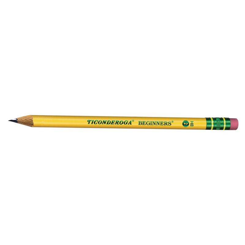 Ticonderoga Beginners Oversized Pencils with Latex-Free Eraser, No 2 Thick Tips, Pack of 12, 1 of 5