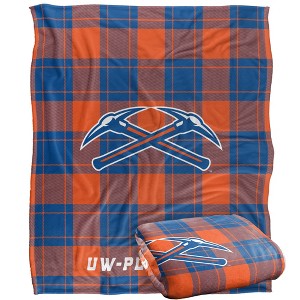 University Of Wisconsinplatteville Campus Plaid Spirit Silky Touch Super Soft Throw Blanket 50x60 - 1 of 4
