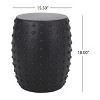 Vynxaria Patio End Tables - 18-Inch Black Lightweight Concrete Side Table - 4 of 4