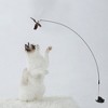 Unique Bargains Cat Teaser Windmill Style Handheld with Bell Dark Brown - 3 of 4