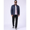 INSPIRE CHIC Men's Winter Solid Color Stand Collar Zipper Quilted Puffer Jacket - 2 of 4