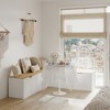Famapy Corner Entryway Bench w/Hidden Storage White Oak Finish Shoe Cabinet - 3 of 4