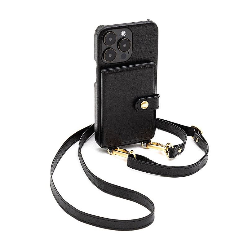 Bryten Silverlake Vegan Leather Wallet Crossbody Phone Case for iPhone 14 Pro / iPhone 13 Pro, 1 of 9
