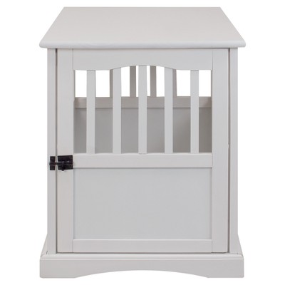 small white dog crate