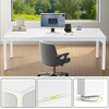 Lirago Rectangle Office Dining Table 78.7" Large Desktop Sturdy MDF Board Heavy Duty Iron Pipe Legs Industrial Style White - 4 of 4