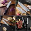 Itopfox German Stainless Steel Kitchen Knife Block Set with Built-in Sharpener - 15-Piece Knife Set for All Cooking Needs - 3 of 4