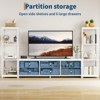 89" TV Stand with 6 Fabric Drawers and 4-Tier Shelves, Modern Entertainment Center for 75" TVs - 3 of 4